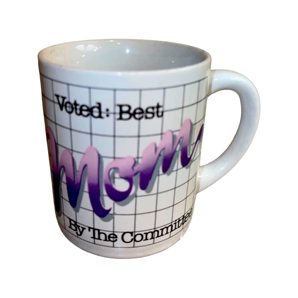 Best Mom Vintage 80’s Coffee Mug : Geometric Shapes